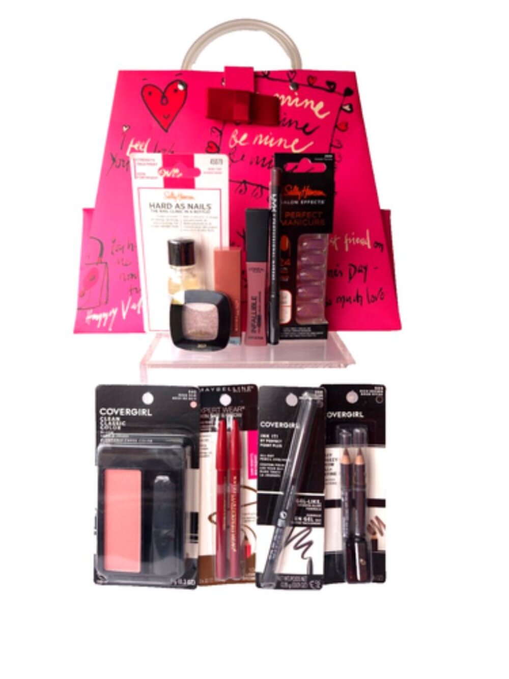 10pc NEW Makeup Lot EYE LIP FACE NAIL Maybelline Covergirl L'Oreal Sally Hansen